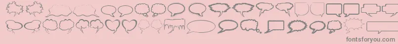 Talkies-Schriftart – Graue Schriften auf rosa Hintergrund