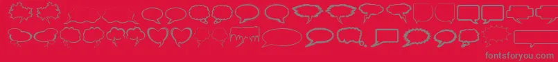 フォントTalkies – 赤い背景に灰色の文字