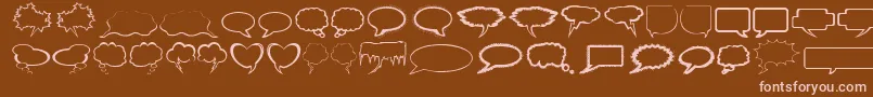 Talkies Font – Pink Fonts on Brown Background