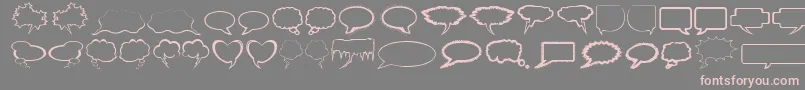 Talkies Font – Pink Fonts on Gray Background