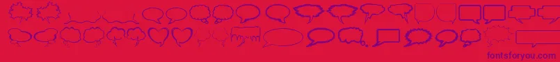 Talkies Font – Purple Fonts on Red Background