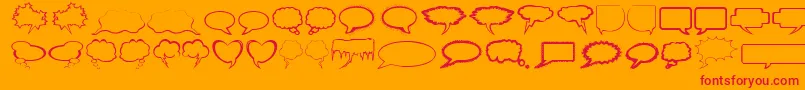 Talkies Font – Red Fonts on Orange Background