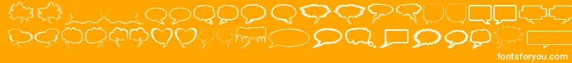 Шрифт Talkies – белые шрифты на оранжевом фоне