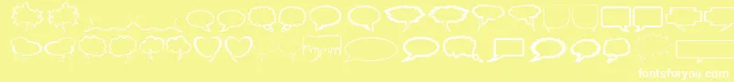 Talkies Font – White Fonts on Yellow Background