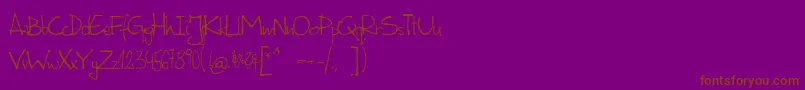 Hajduczek Font – Brown Fonts on Purple Background