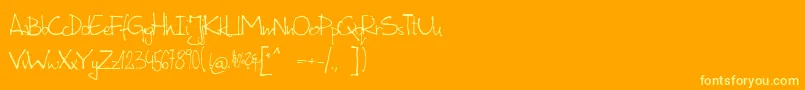 Hajduczek Font – Yellow Fonts on Orange Background