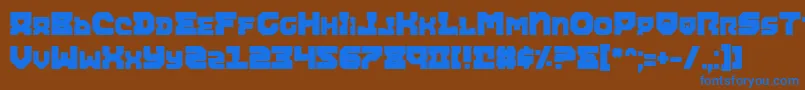 AiracobraExtraBold Font – Blue Fonts on Brown Background