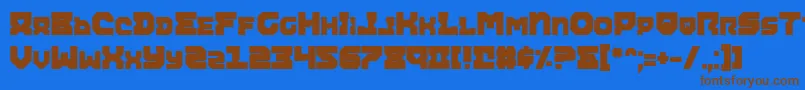 AiracobraExtraBold Font – Brown Fonts on Blue Background