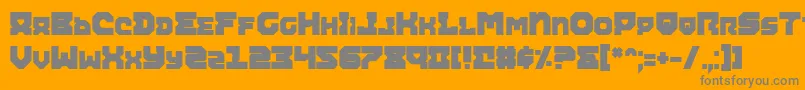 AiracobraExtraBold-Schriftart – Graue Schriften auf orangefarbenem Hintergrund