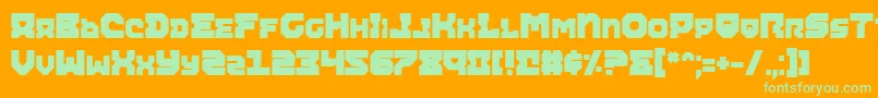 AiracobraExtraBold Font – Green Fonts on Orange Background