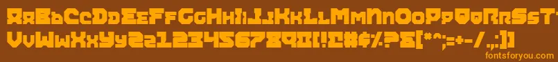 AiracobraExtraBold Font – Orange Fonts on Brown Background