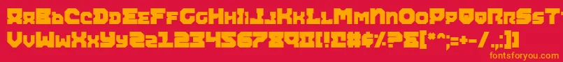 AiracobraExtraBold Font – Orange Fonts on Red Background