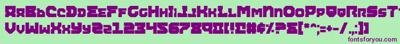 AiracobraExtraBold Font – Purple Fonts on Green Background