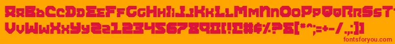 AiracobraExtraBold Font – Red Fonts on Orange Background