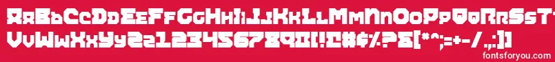 AiracobraExtraBold Font – White Fonts on Red Background