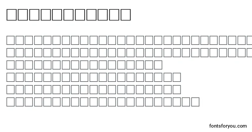 Schriftart TileRegular – Alphabet, Zahlen, spezielle Symbole