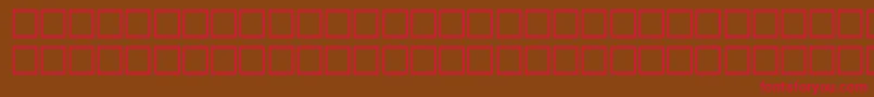 TileRegular Font – Red Fonts on Brown Background
