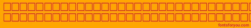 TileRegular-fontti – punaiset fontit oranssilla taustalla