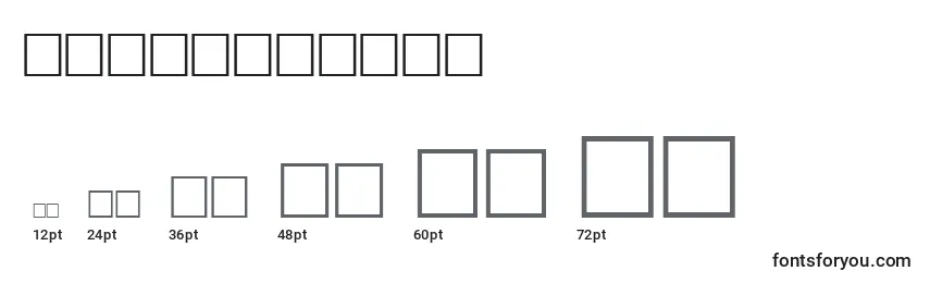TileRegular Font Sizes