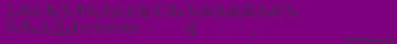 Minster2-Schriftart – Schwarze Schriften auf violettem Hintergrund