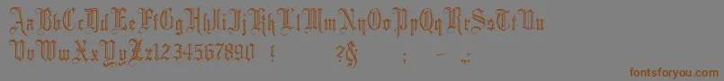 Minster2 Font – Brown Fonts on Gray Background