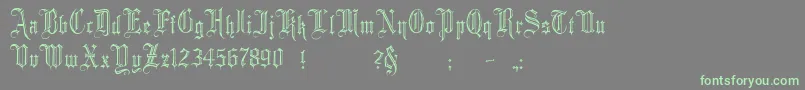 Minster2 Font – Green Fonts on Gray Background