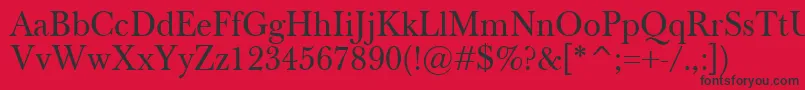 BaskervilleClassico Font – Black Fonts on Red Background