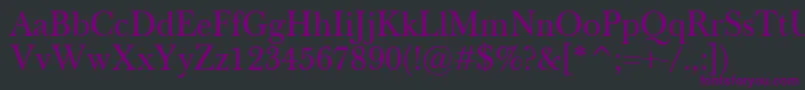 BaskervilleClassico Font – Purple Fonts on Black Background