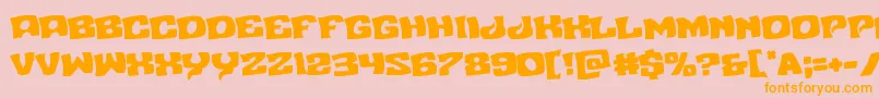 Nuevopassionrotate Font – Orange Fonts on Pink Background