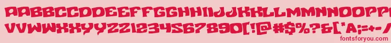 Nuevopassionrotate Font – Red Fonts on Pink Background