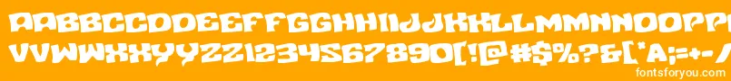 Nuevopassionrotate Font – White Fonts on Orange Background