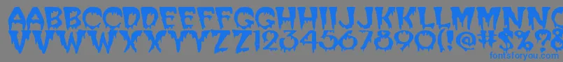 SanasoftCreeper.Kz Font – Blue Fonts on Gray Background