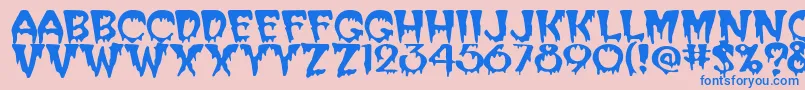 Police SanasoftCreeper.Kz – polices bleues sur fond rose
