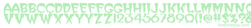 Fonte SanasoftCreeper.Kz – fontes verdes em um fundo branco