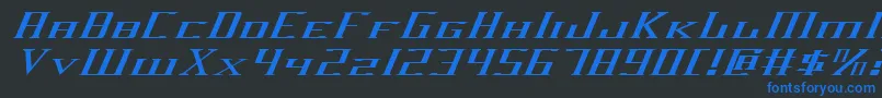 Darkwv2ei Font – Blue Fonts on Black Background