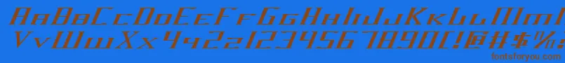 Darkwv2ei Font – Brown Fonts on Blue Background