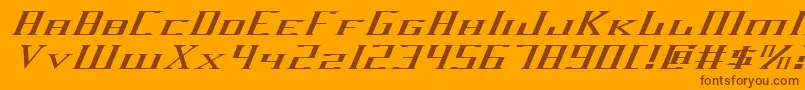 Darkwv2ei Font – Brown Fonts on Orange Background