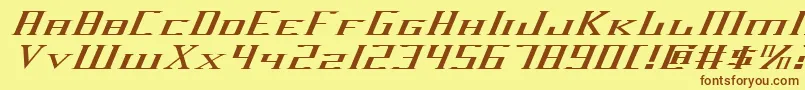 Darkwv2ei Font – Brown Fonts on Yellow Background