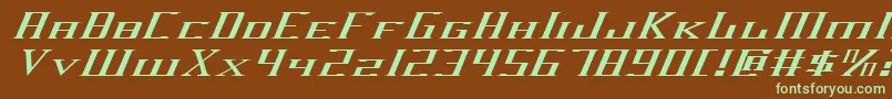 Darkwv2ei Font – Green Fonts on Brown Background