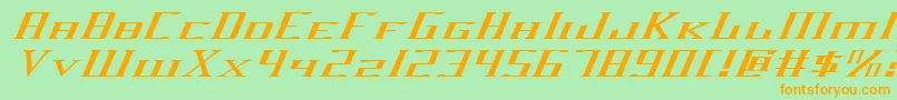 Darkwv2ei Font – Orange Fonts on Green Background