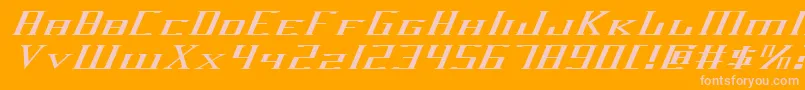 Darkwv2ei Font – Pink Fonts on Orange Background