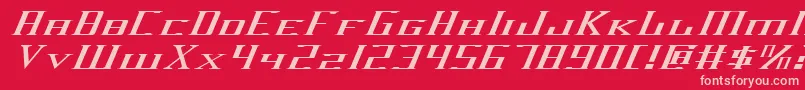 フォントDarkwv2ei – 赤い背景にピンクのフォント