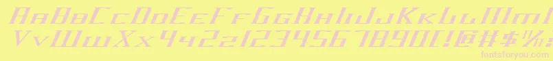 Darkwv2ei Font – Pink Fonts on Yellow Background