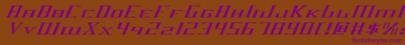 Darkwv2ei Font – Purple Fonts on Brown Background