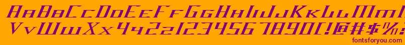 Darkwv2ei Font – Purple Fonts on Orange Background