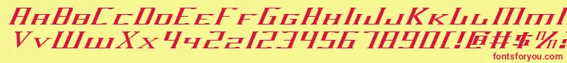 Шрифт Darkwv2ei – красные шрифты на жёлтом фоне