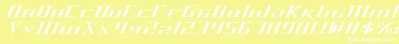 Darkwv2ei Font – White Fonts on Yellow Background