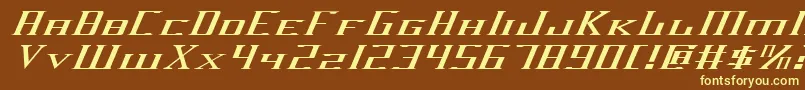 Darkwv2ei Font – Yellow Fonts on Brown Background
