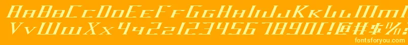 Darkwv2ei Font – Yellow Fonts on Orange Background