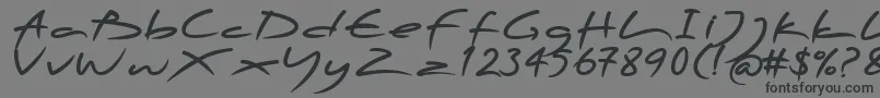 フォントPfscandalproDisplayblack – 黒い文字の灰色の背景